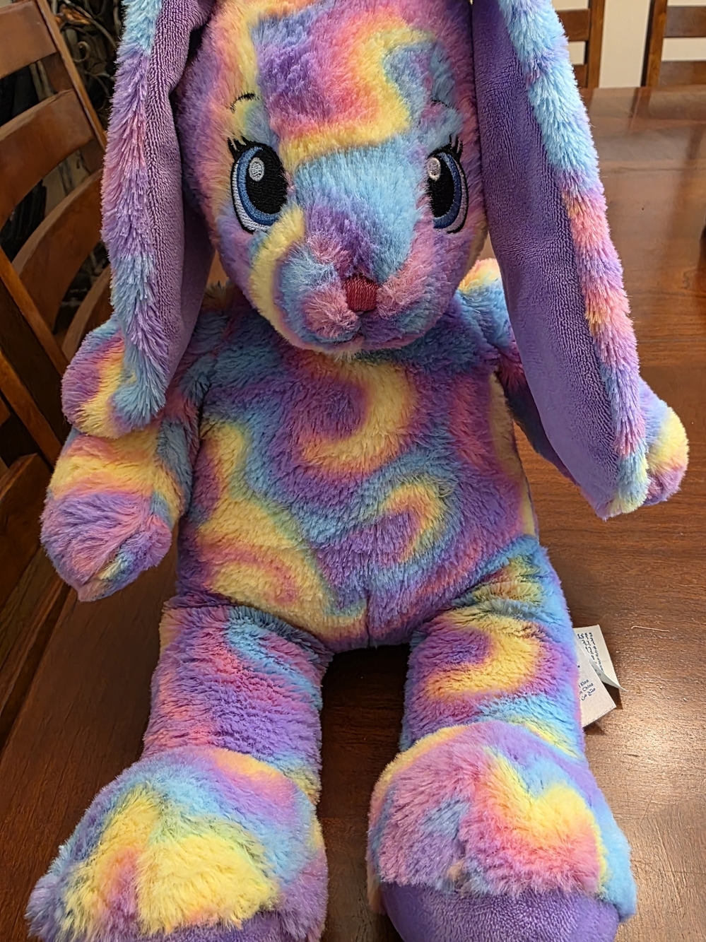 Soft Build A Bear Tie Dye Bunny Stuffed Animal